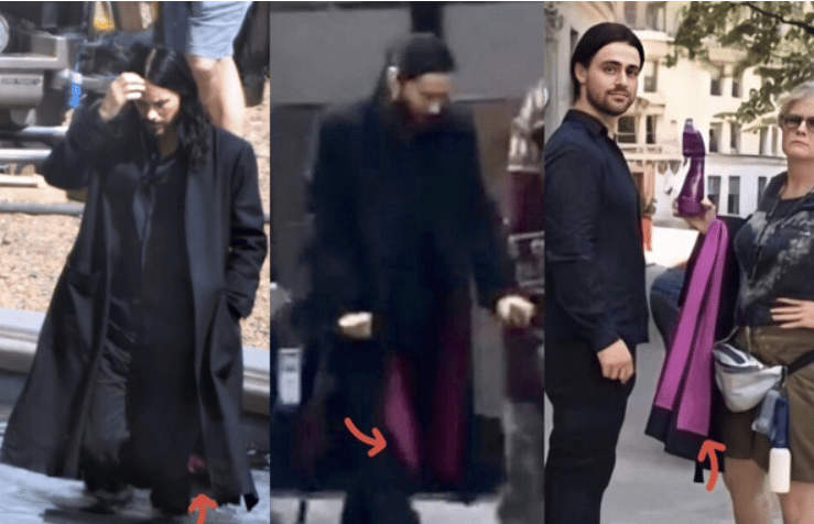 Mobias: Leto wore an all-black mystery suit while shooting