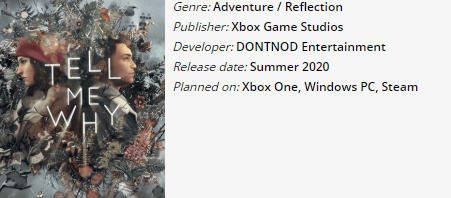 Tell Me Why: Dontnod's Xbox exclusivity rated M for adult content